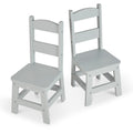 Educational Childs Wooden Chair Pair Gray
