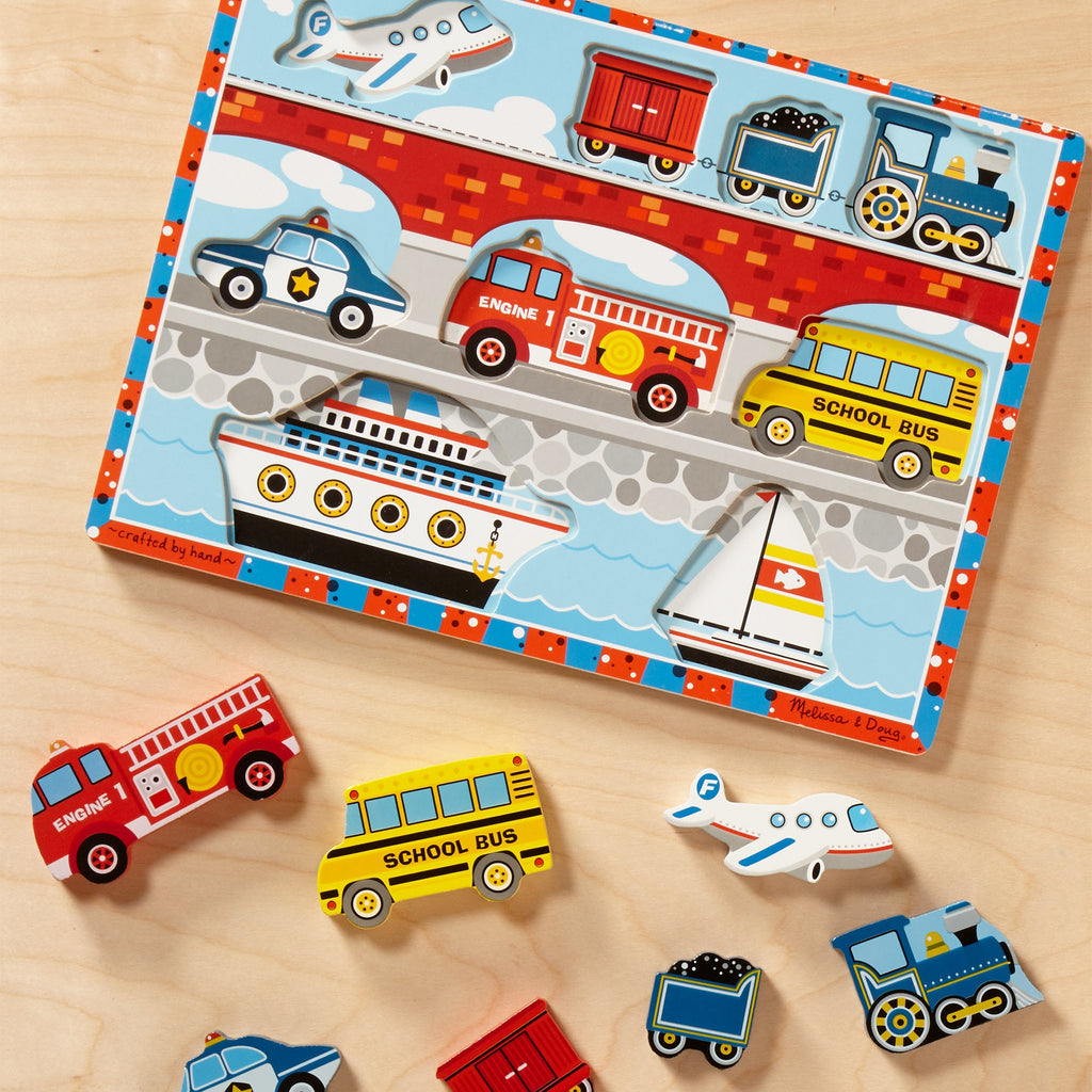 Educational Vehicles Chunky Puzzle - 9 Pieces