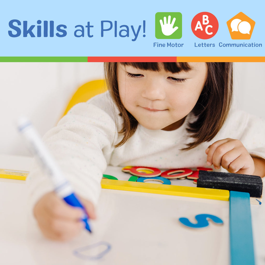 Educational Magnetic Chalkboard & Dry-Erase Board Uppercase