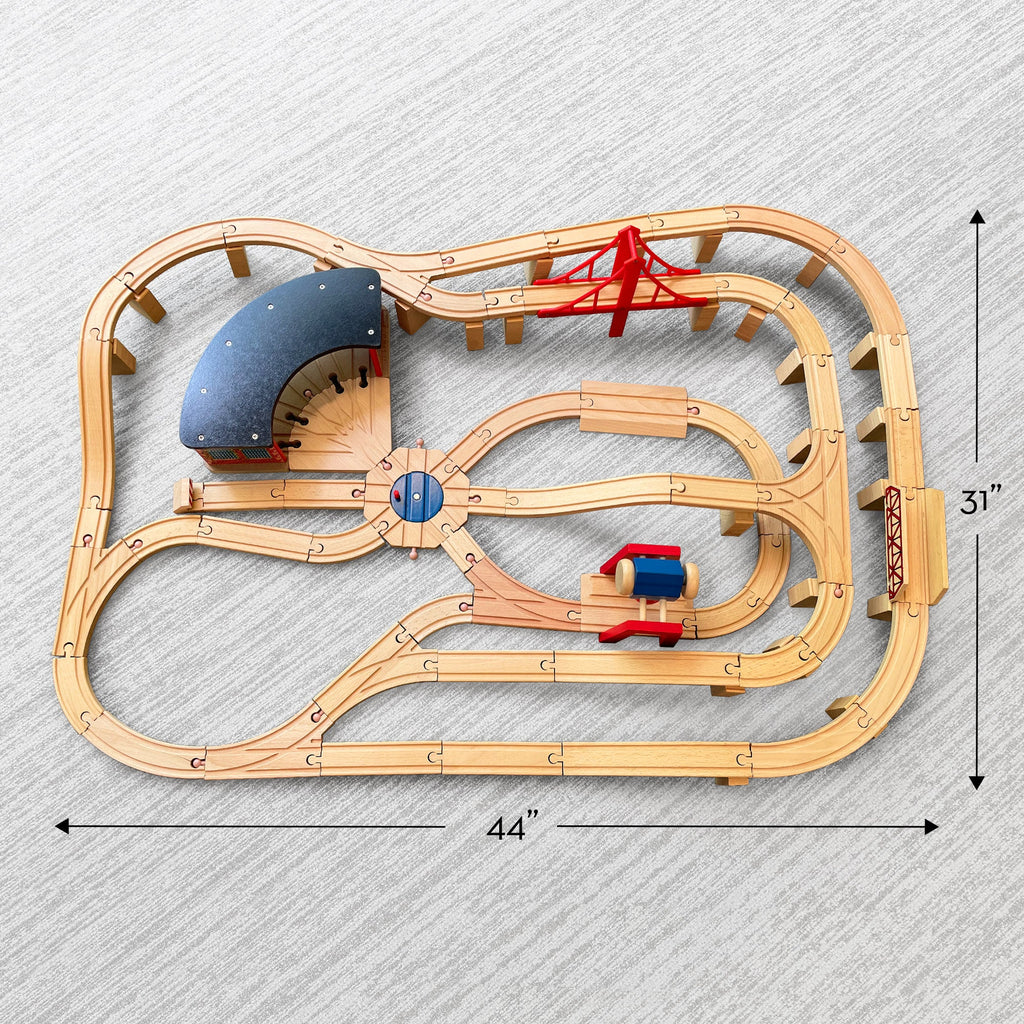 Educational Wooden Railway Set