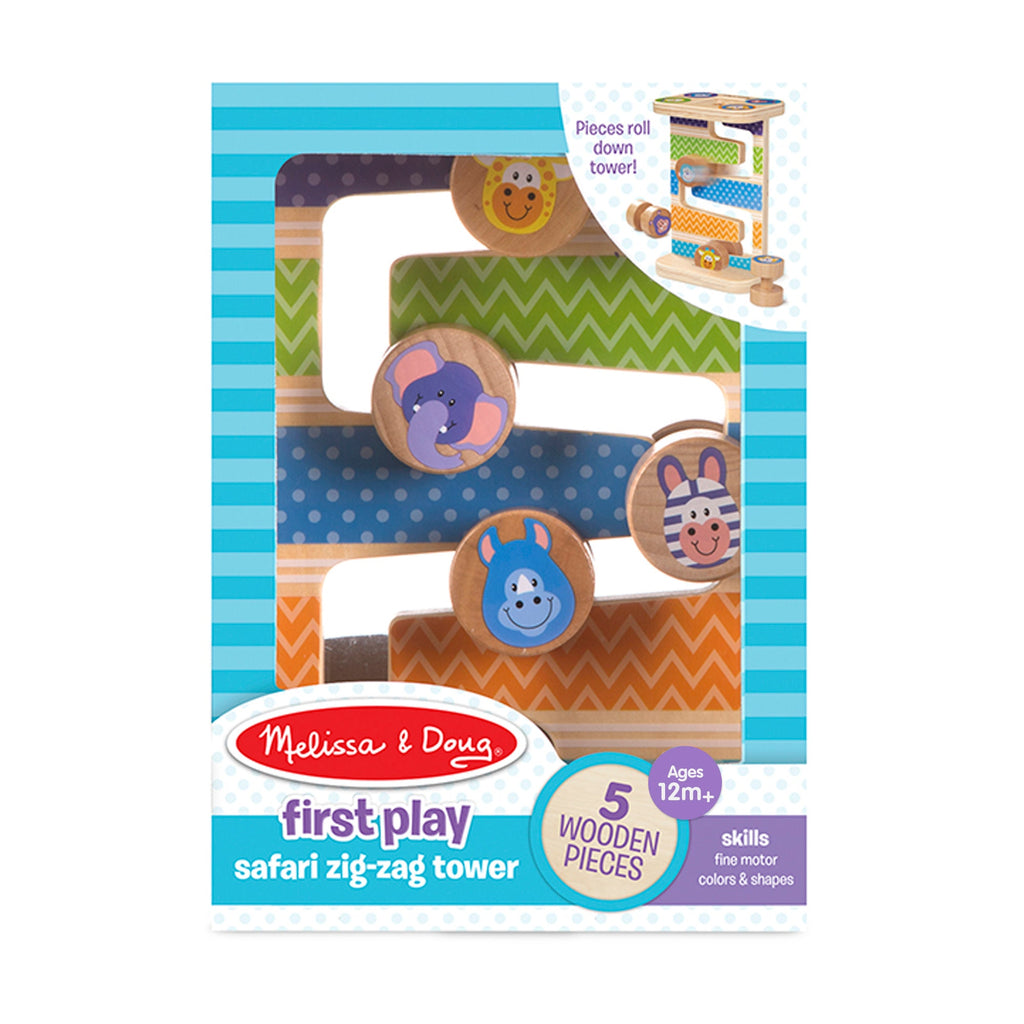Educational First Play Wooden Safari Zig-Zag Tower