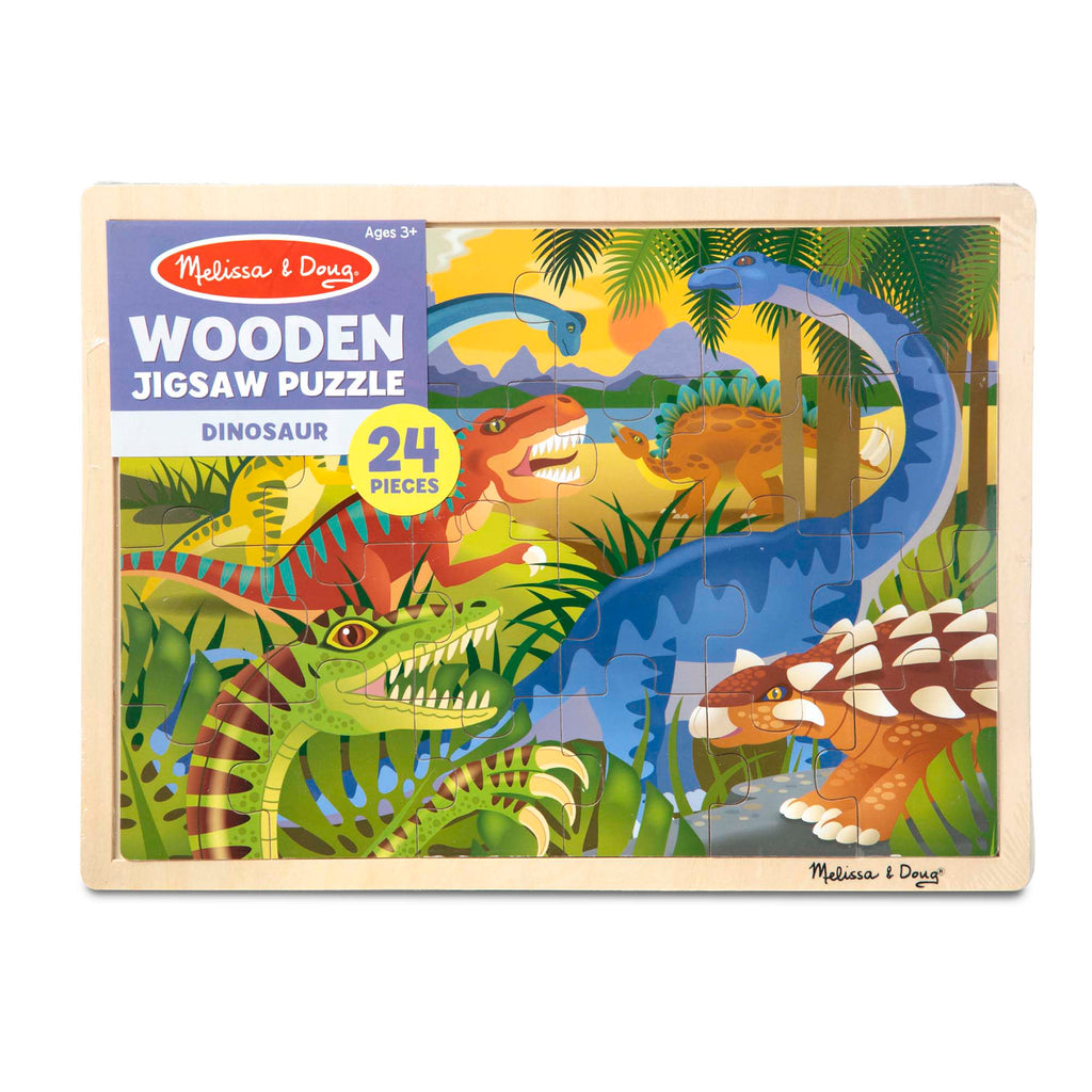 Educational Dinosaur Wooden Jigsaw Puzzle - 24 Pieces