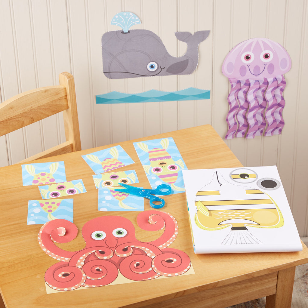 Educational Sea Life Scissor Skills Activity Pad