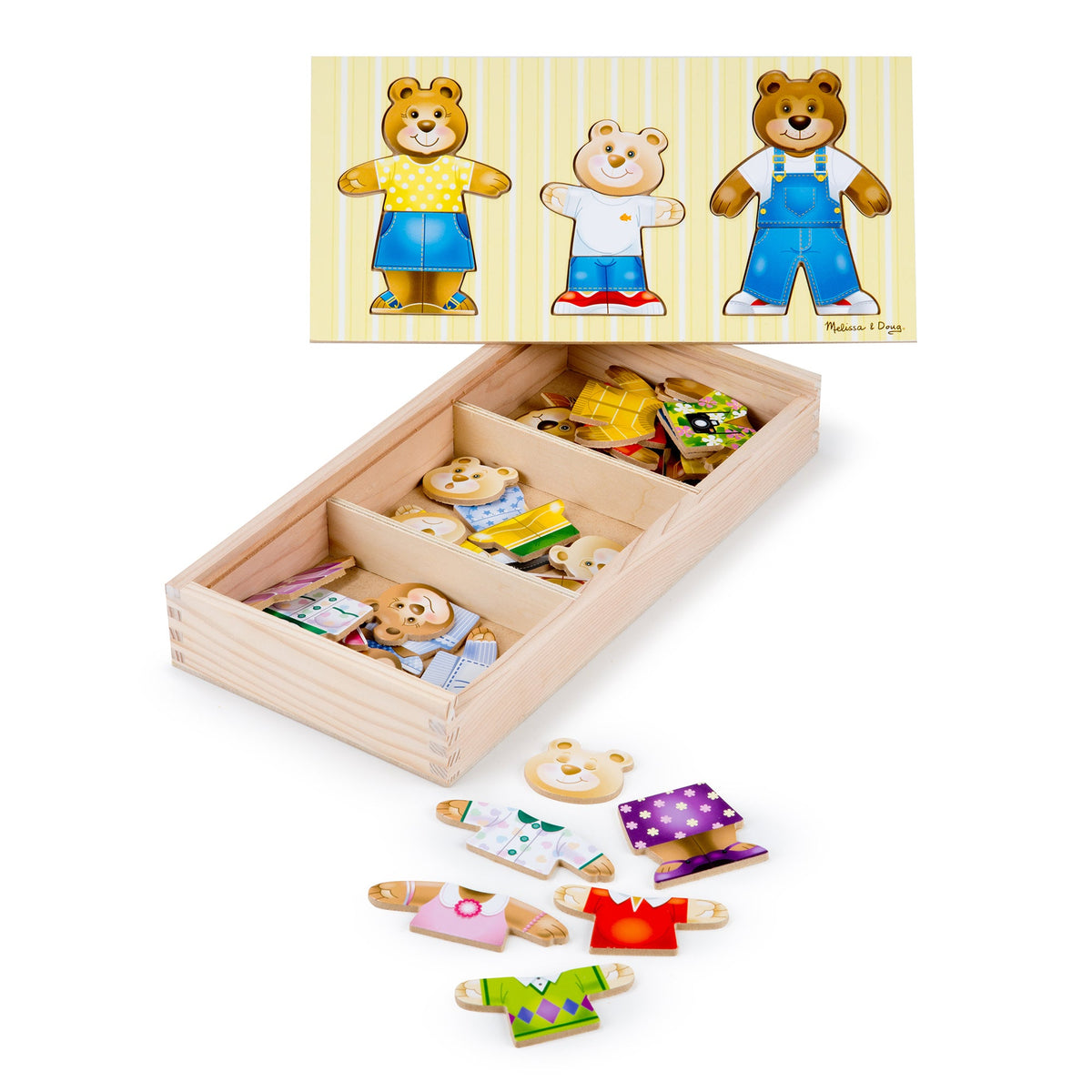 Educational Bear Family Dress-Up Puzzle - 45 Pieces
