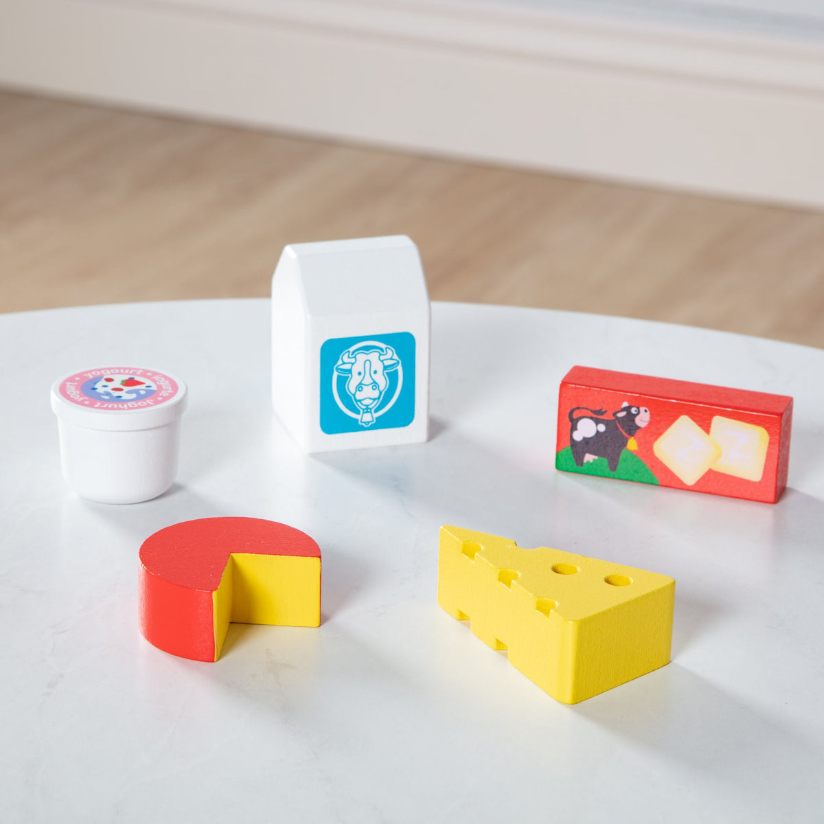 Educational Wooden Food Groups Play Set Dairy