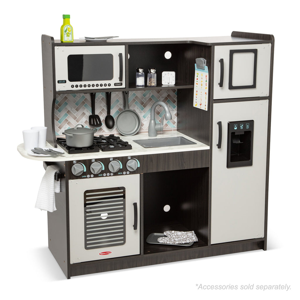 Educational Wooden Chefs Kitchen - Charcoal