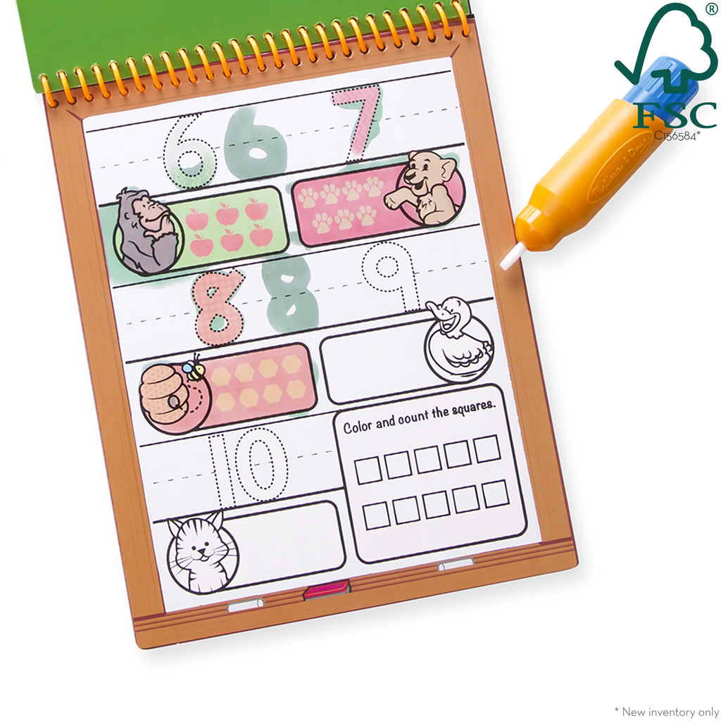 Educational Water Wow Water-Reveal Activity Pad - Numbers
