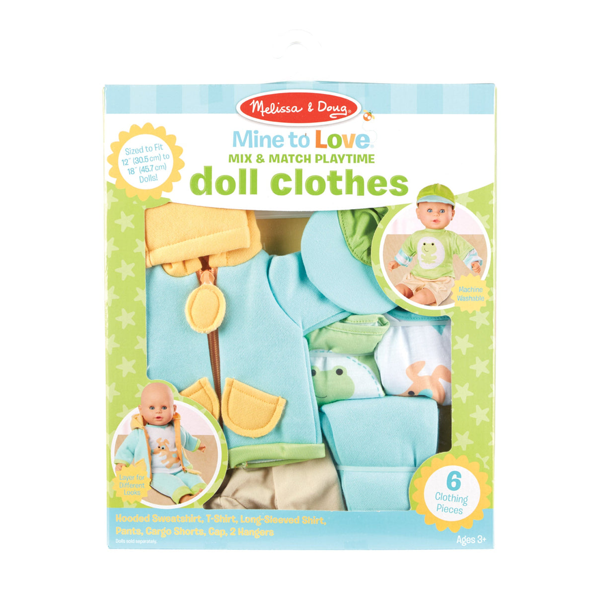 Educational Mine to Love Mix & Match Playtime Doll Clothes