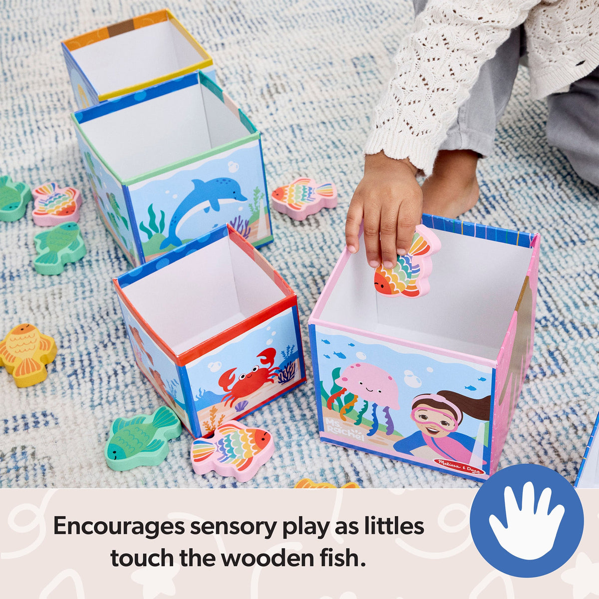 Educational Ms. Rachel Sort & Count Nesting Blocks