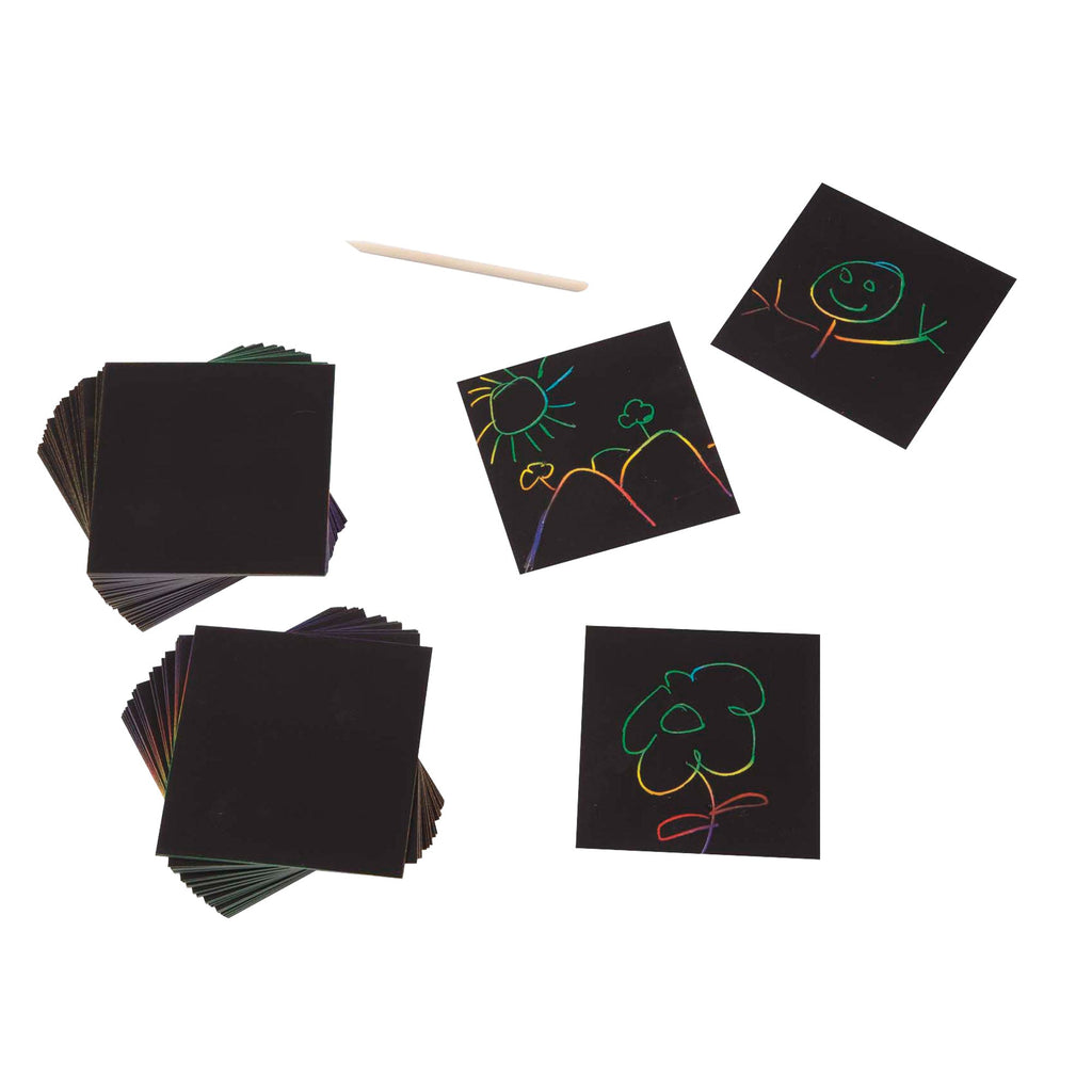 Educational Scratch Art Rainbow Mini Notes _Box of 125