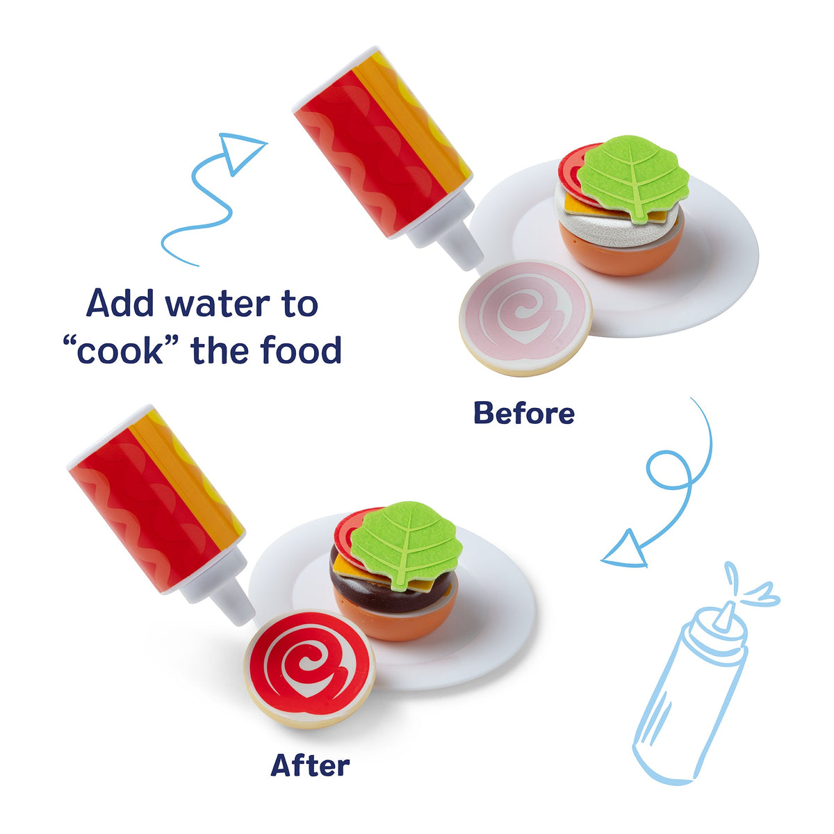 Educational Flip & Fry Grill Play Set with Color Changing Water WOW