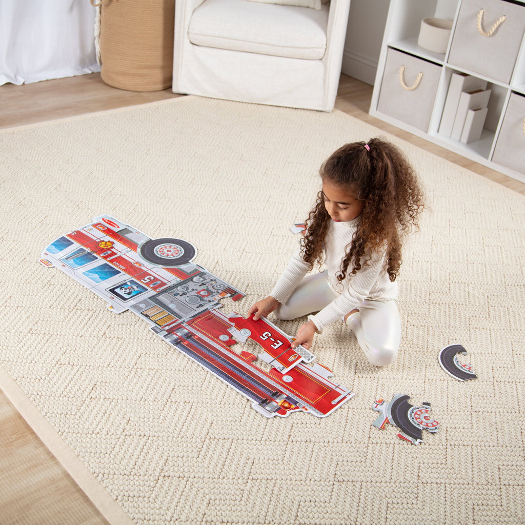Educational Giant Fire Truck Floor Puzzle - 24 Pieces