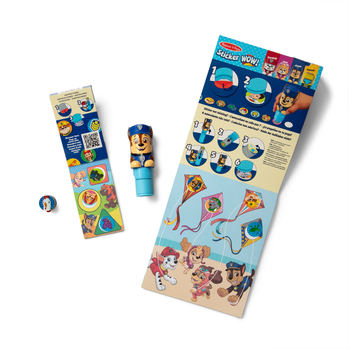 Educational Sticker WOW PAW Patrol Chase Bundle Activity Pad & Sticker Stamper Mini Activity Pad and 200 Refill Stickers
