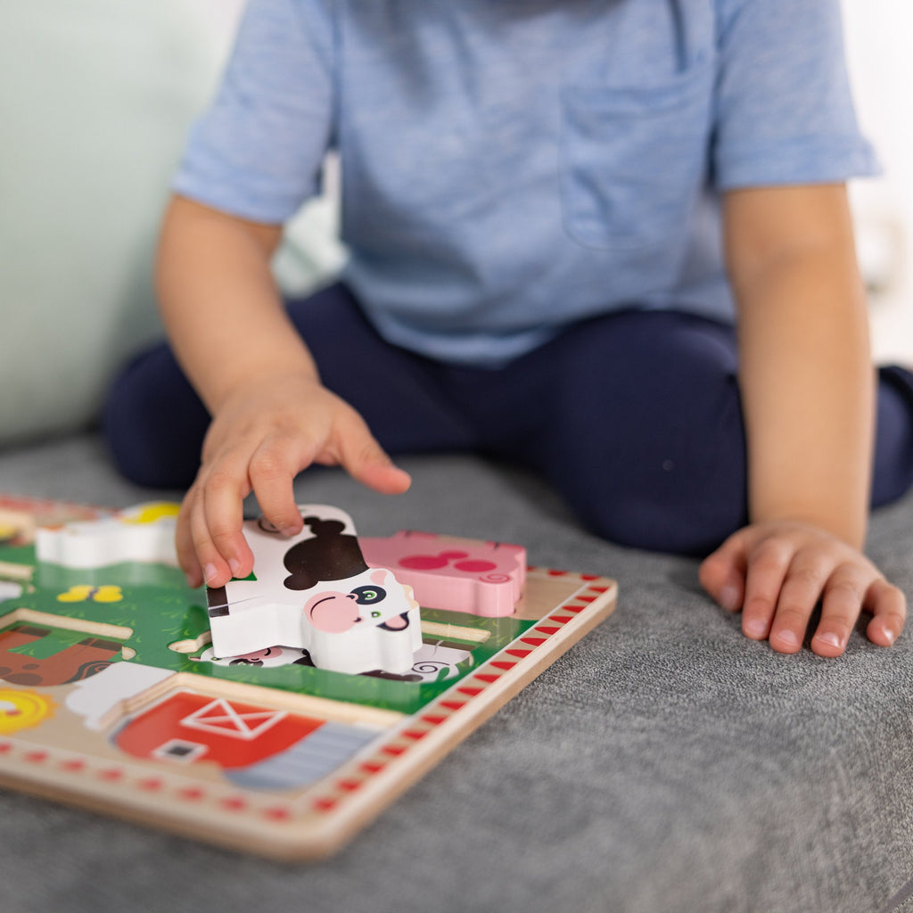 Educational Farm Animals Chunky Puzzle - 8 Pieces
