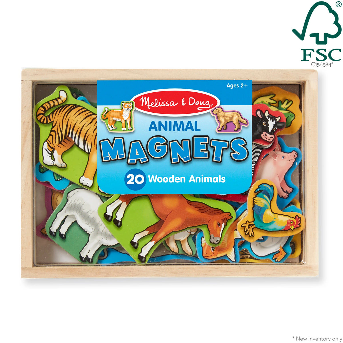 Educational Wooden Animal Magnets