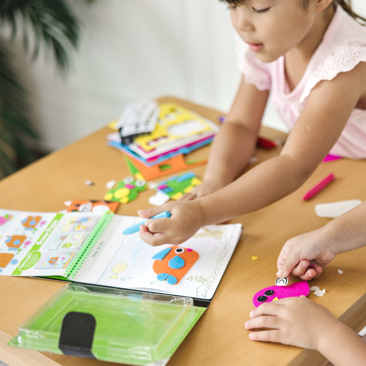 Educational On-the-Go Felt Friends Stickers Craft Activity Set