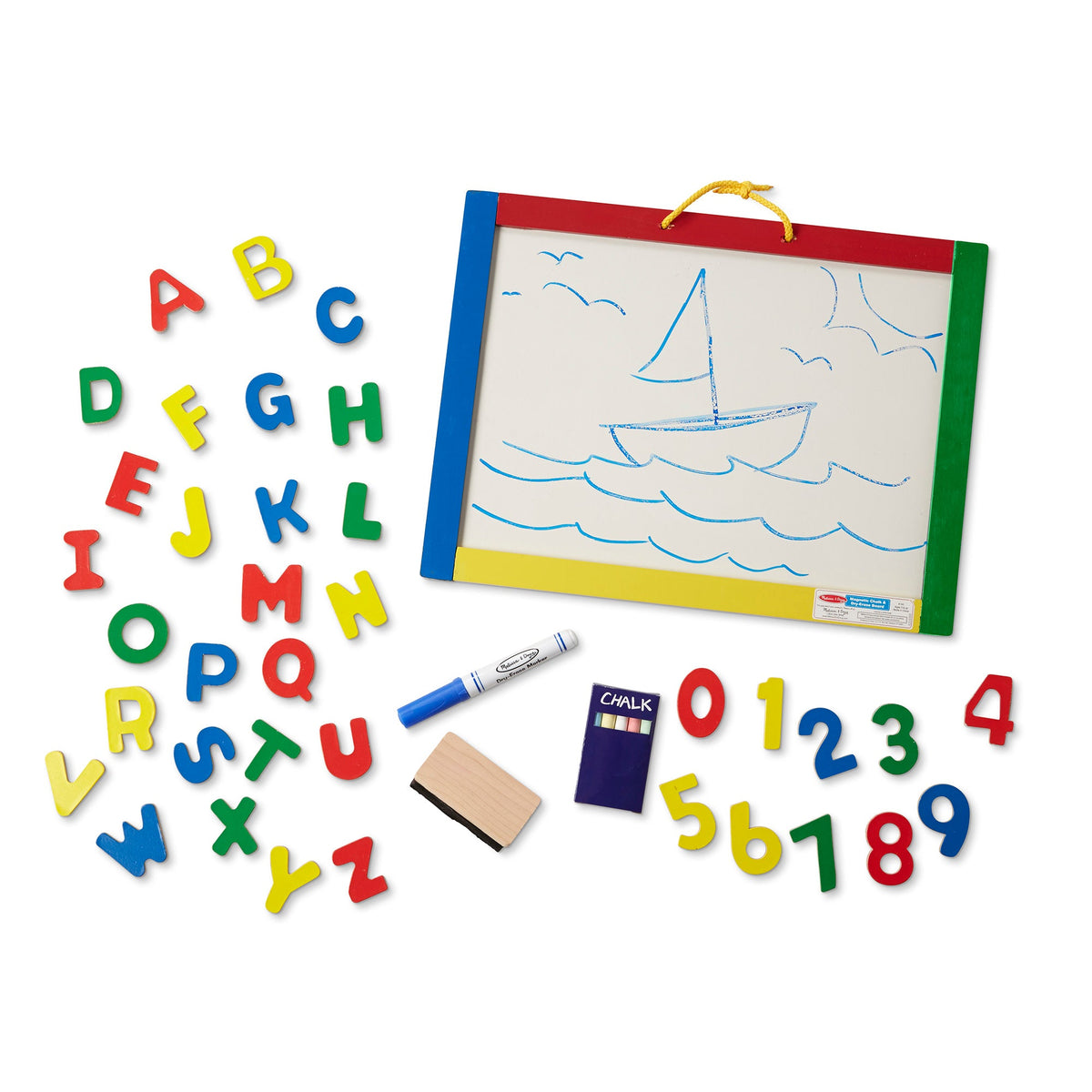 Educational Magnetic Chalkboard & Dry-Erase Board Uppercase