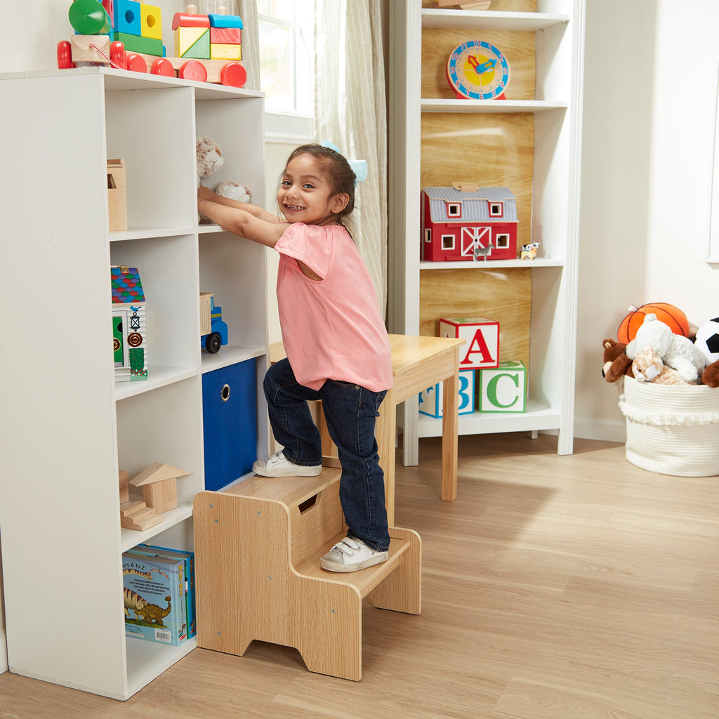 Educational Wooden Step Stool - Natural