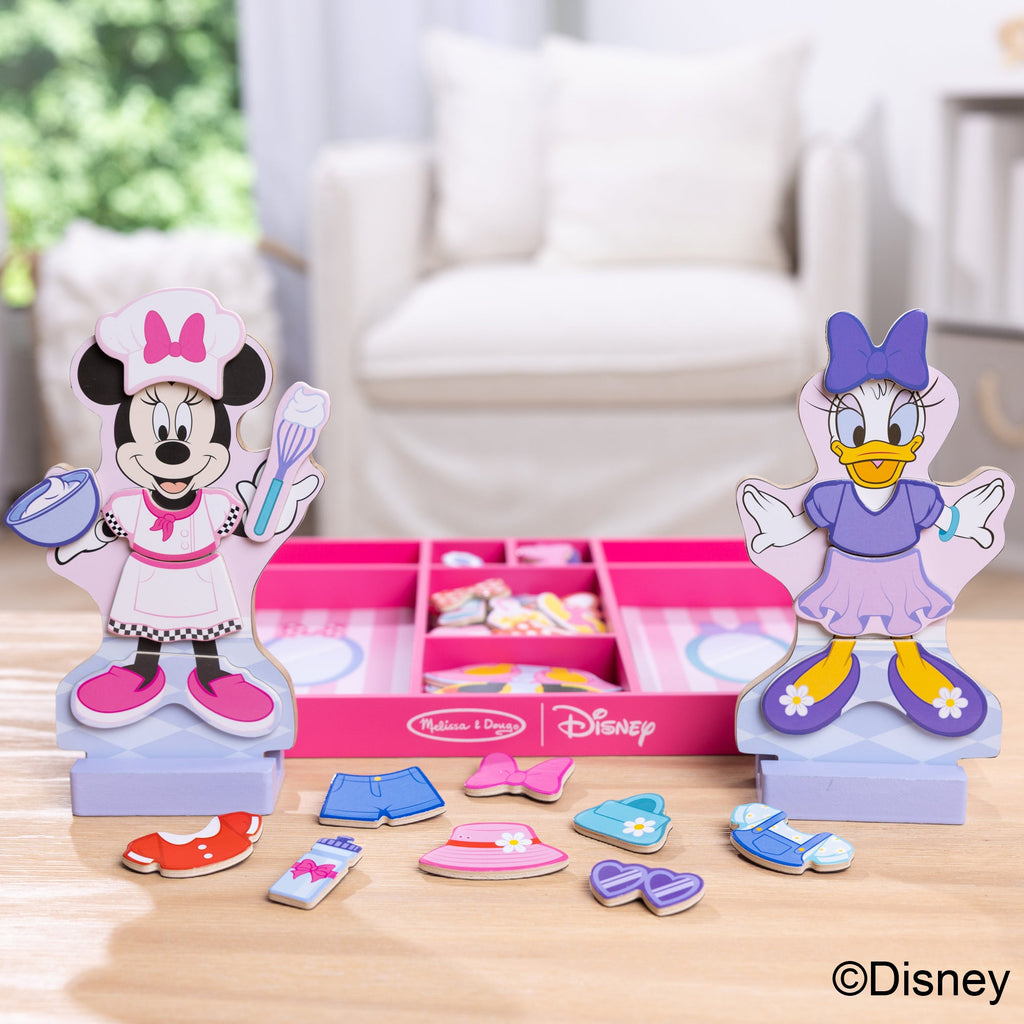Educational Disney Minnie & Daisy Deluxe Wooden Magnetic Dress-Up