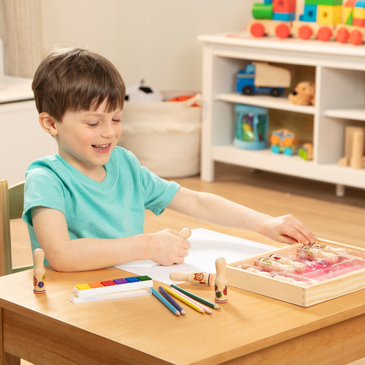 Educational Deluxe Happy Handle Stamp Set