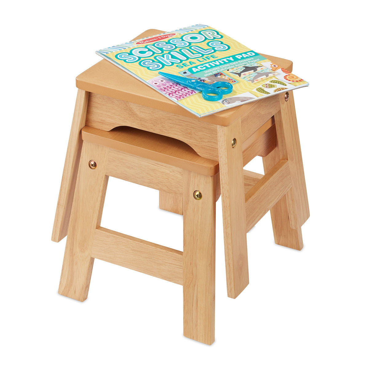Educational Wooden Stools Set of 2