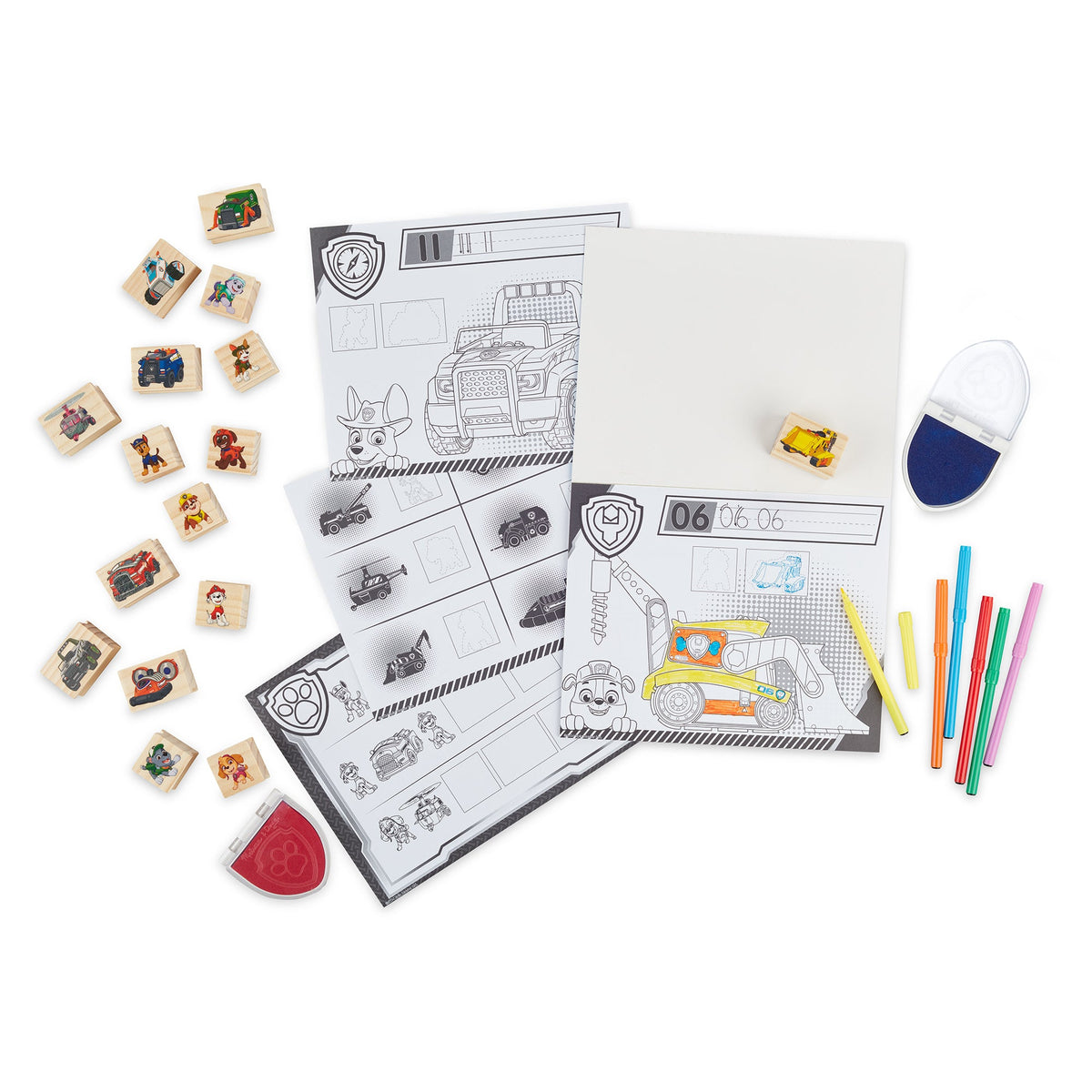 Educational PAW Patrol Wooden Stamps Activity Set