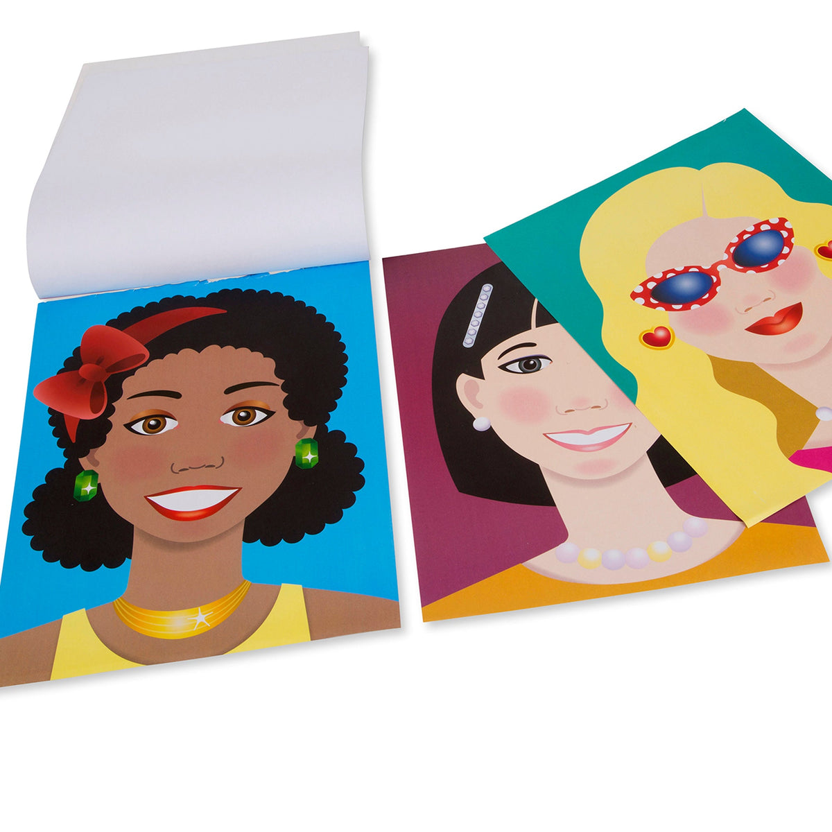 Educational Make-a-Face Sticker Pad - Fashion Faces