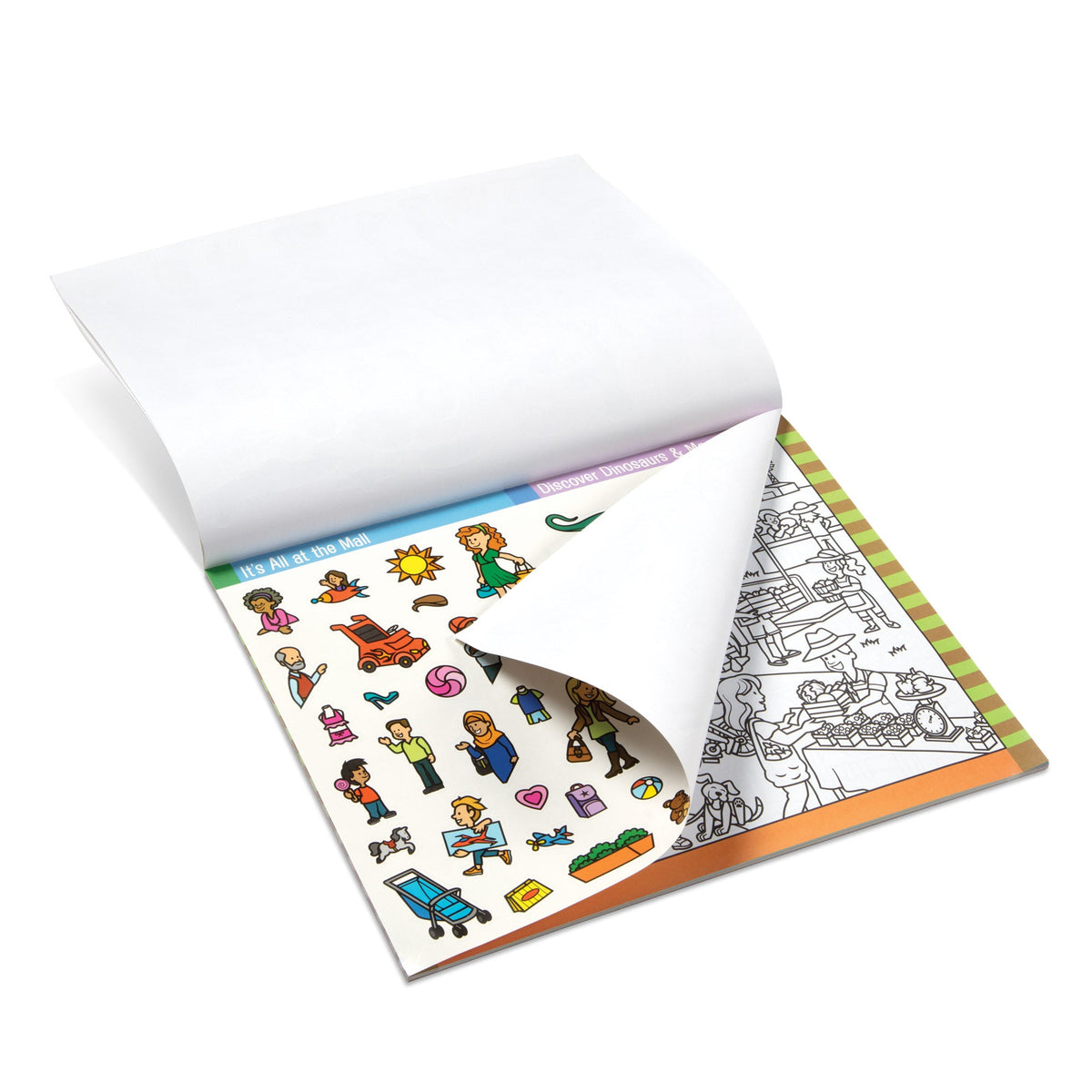 Educational Seek & Find Sticker Pad Around Town
