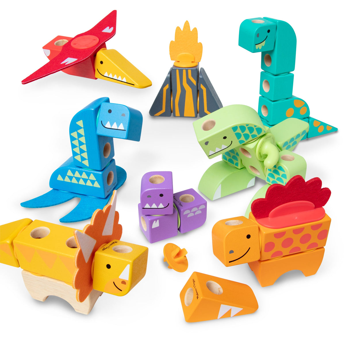 Educational Blockables Dinosaur Play Set