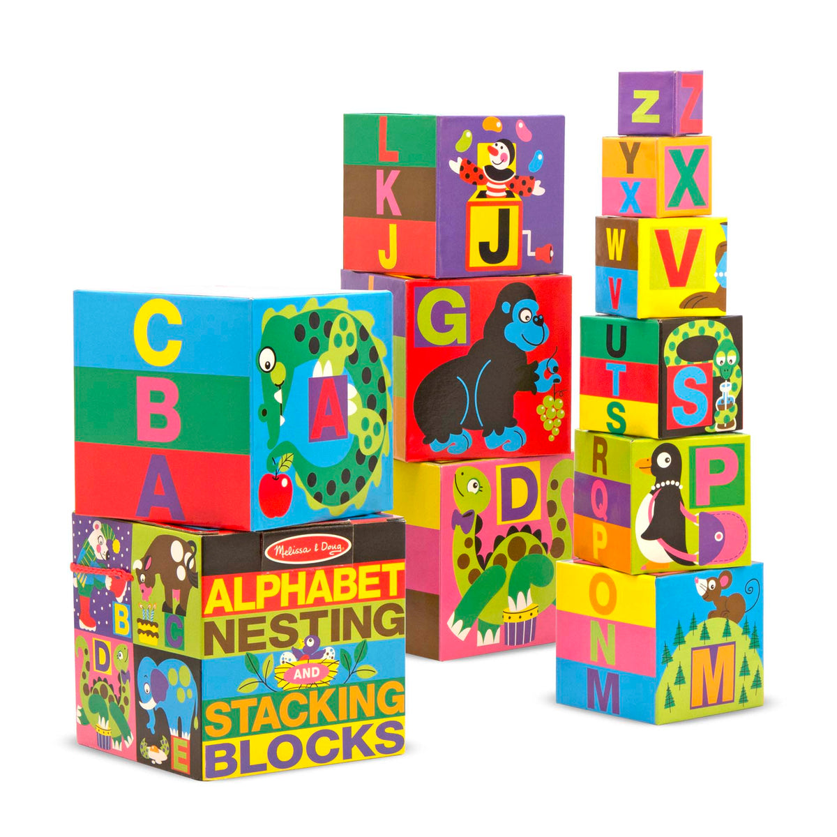 Educational Alphabet Nesting and Stacking Blocks
