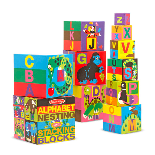 Educational Alphabet Nesting and Stacking Blocks