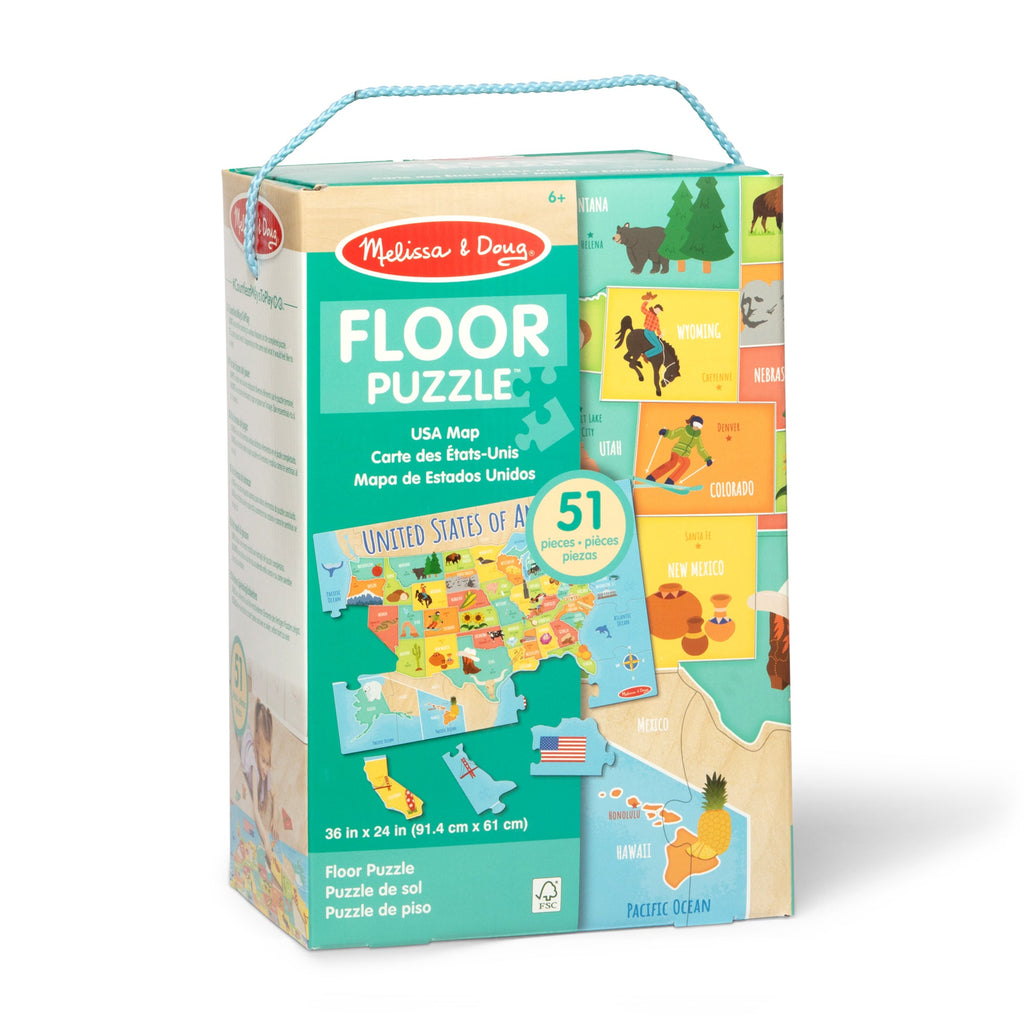 Educational Map Floor Puzzle - 51 Pieces