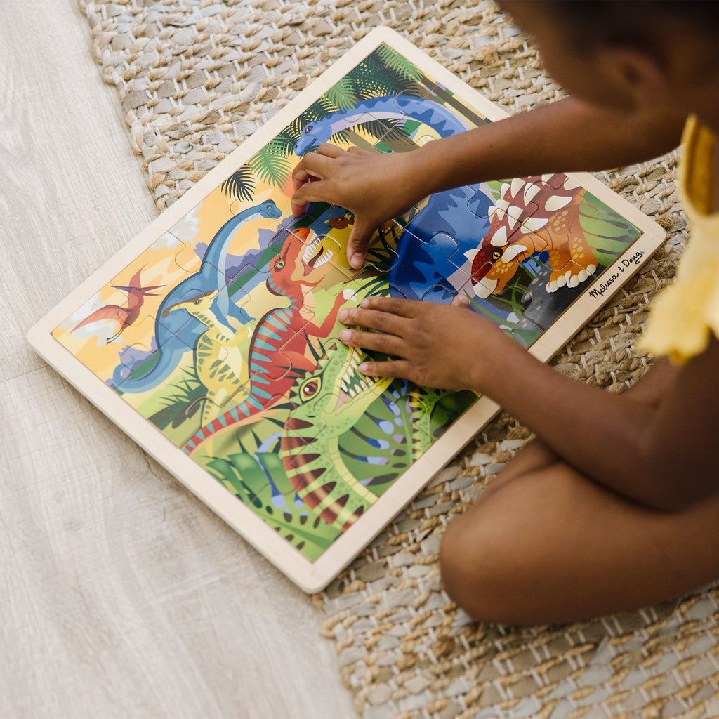 Educational Dinosaur Wooden Jigsaw Puzzle - 24 Pieces