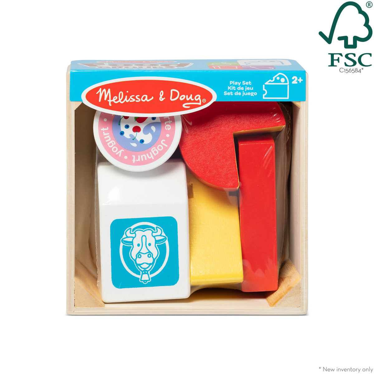 Educational Wooden Food Groups Play Set Dairy