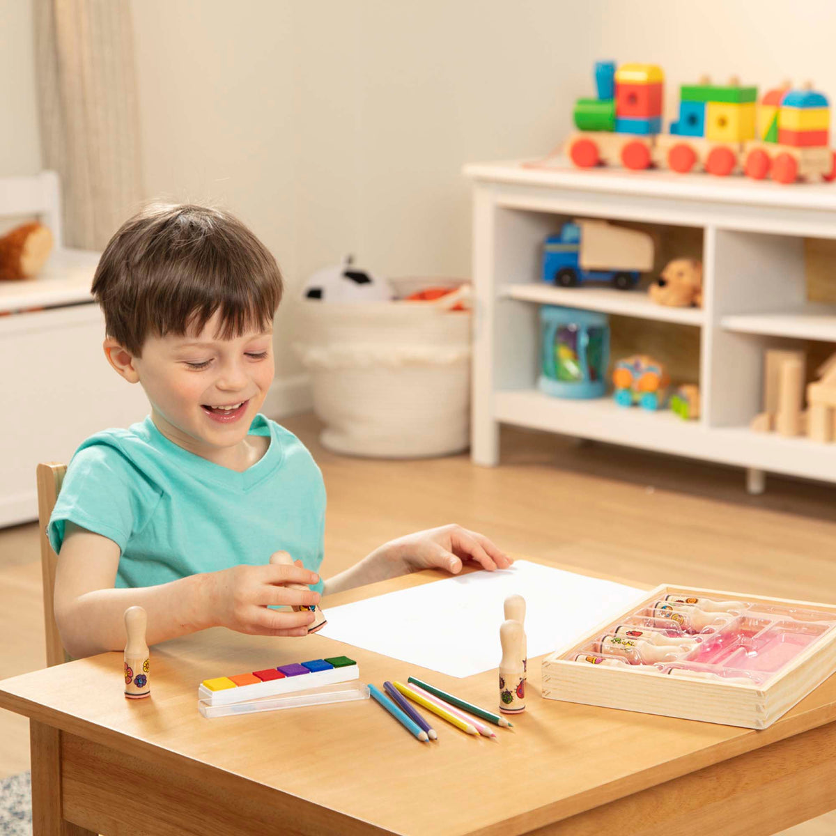 Educational Deluxe Happy Handle Stamp Set