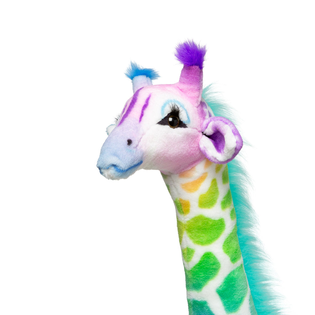 Educational Rainbow Giraffe Lifelike Plush