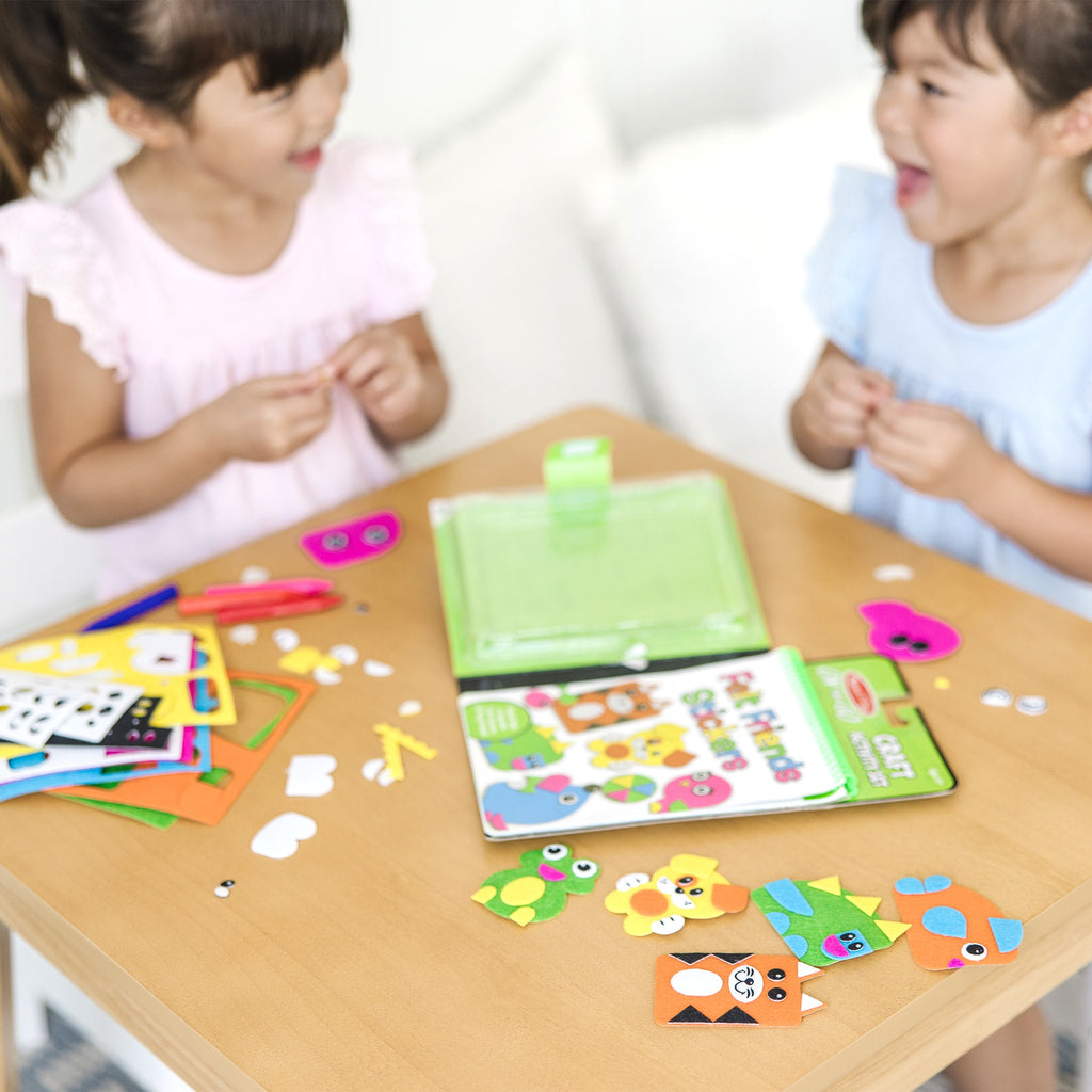 Educational On-the-Go Felt Friends Stickers Craft Activity Set