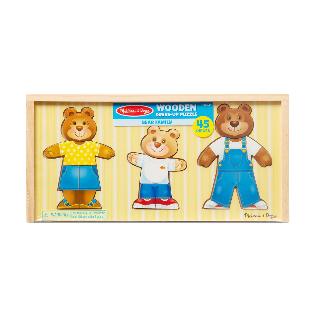 Educational Bear Family Dress-Up Puzzle - 45 Pieces