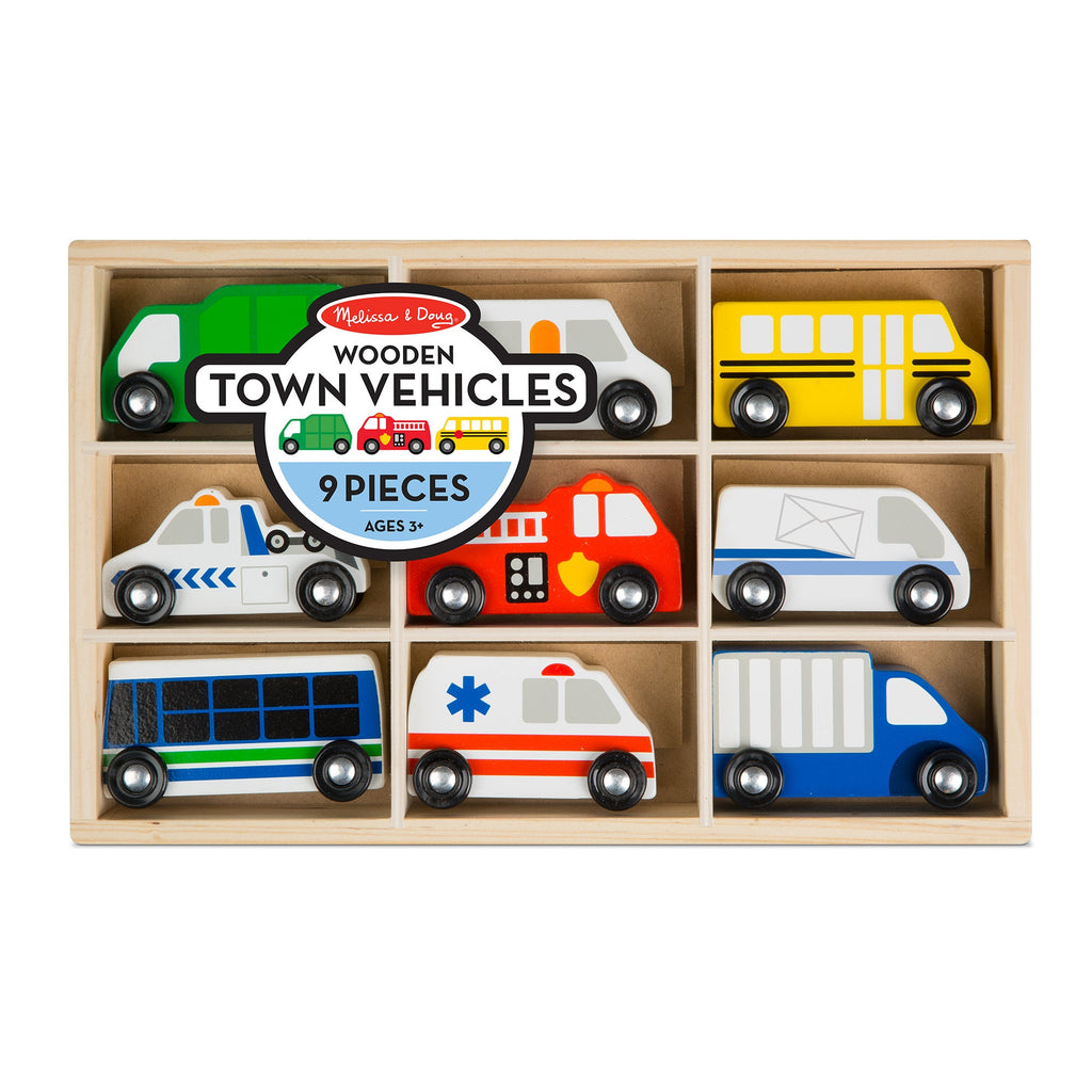 Educational Wooden Town Vehicles Set