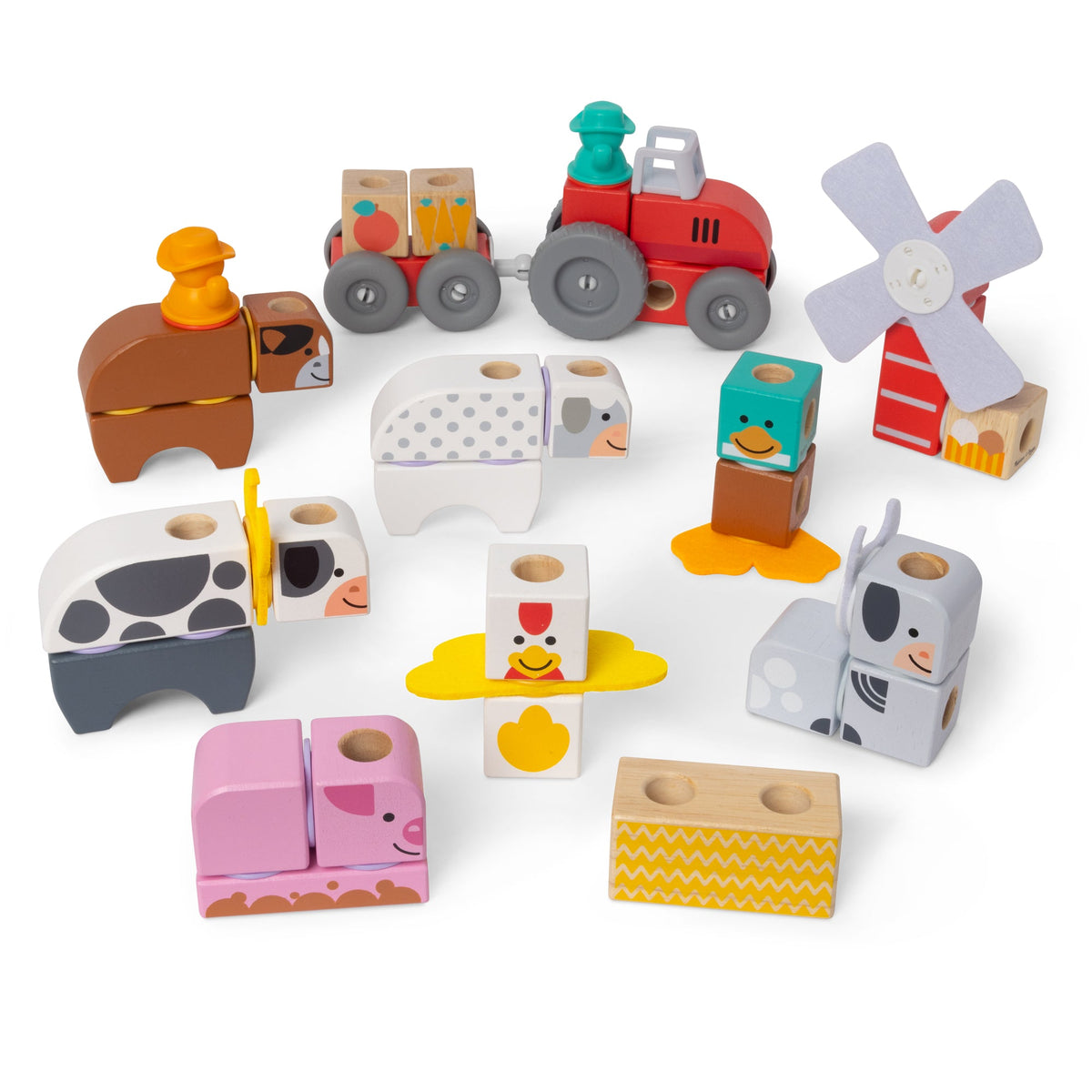 Educational Blockables Play Sets Farm and Farm Friends 2-Pack Bundle