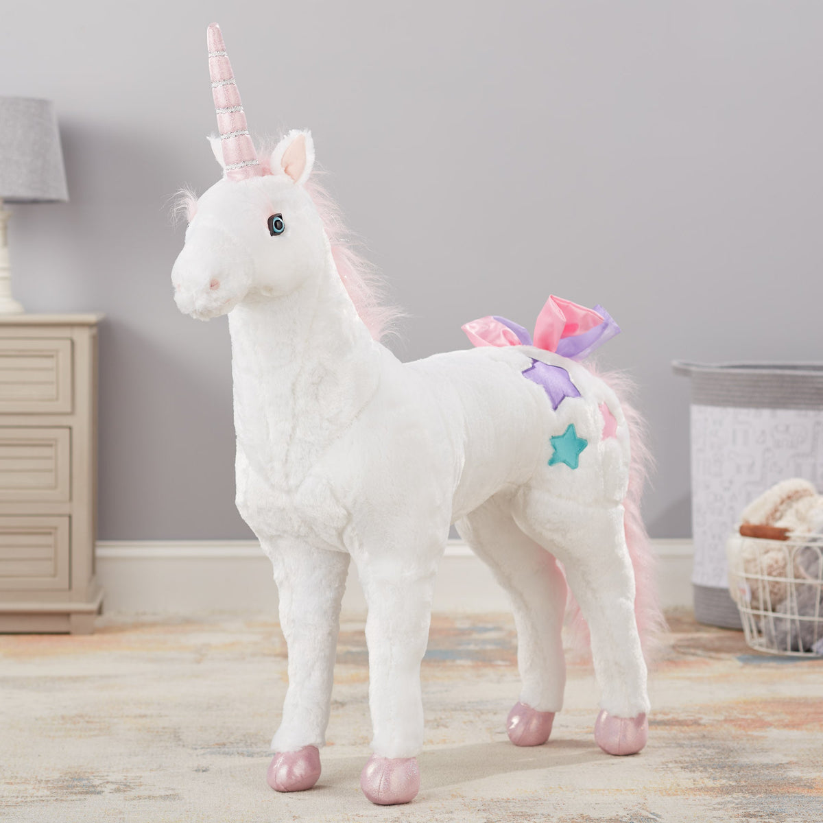 Educational Unicorn Lifelike Plush Stuffed Animal