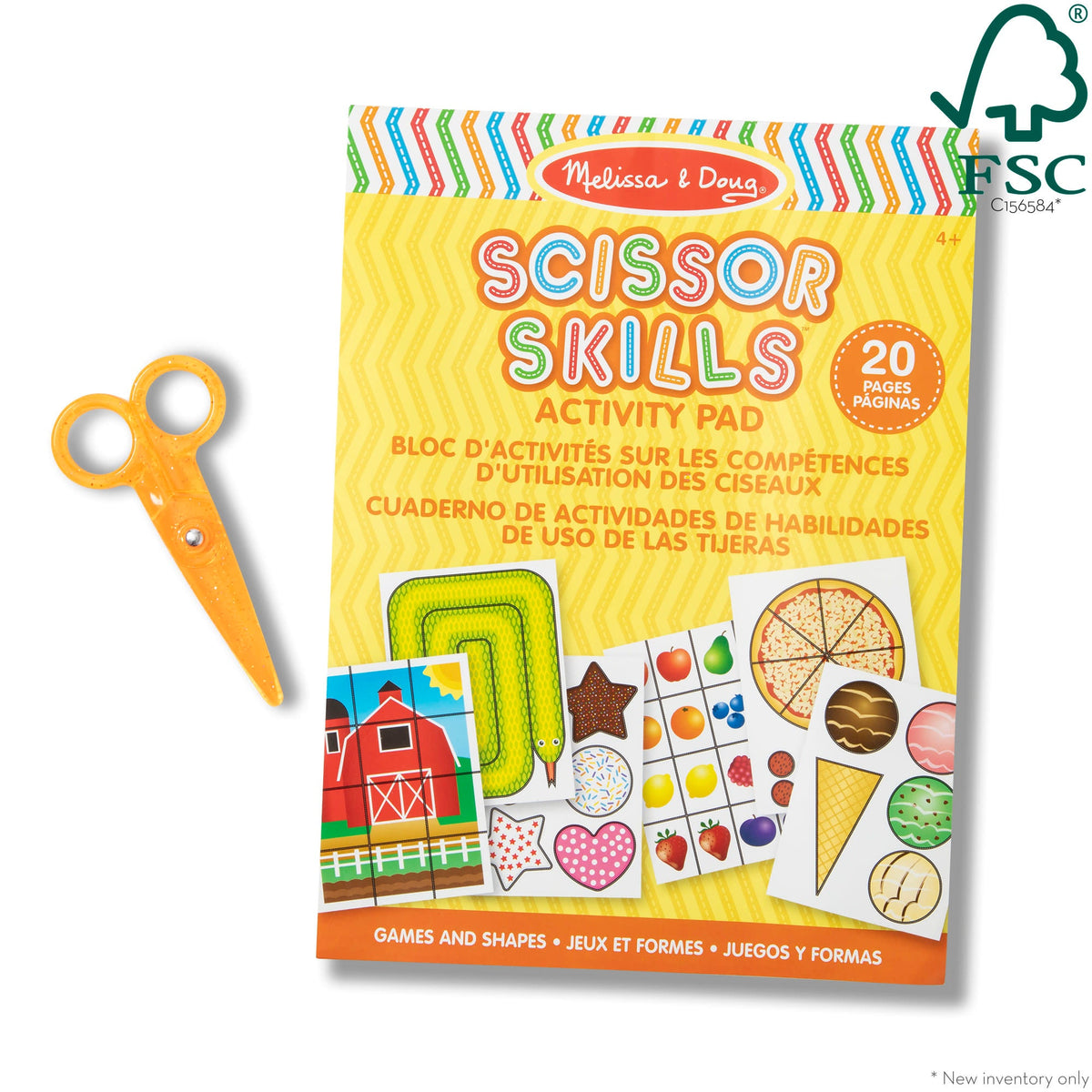 Educational Scissor Skills Activity Pad