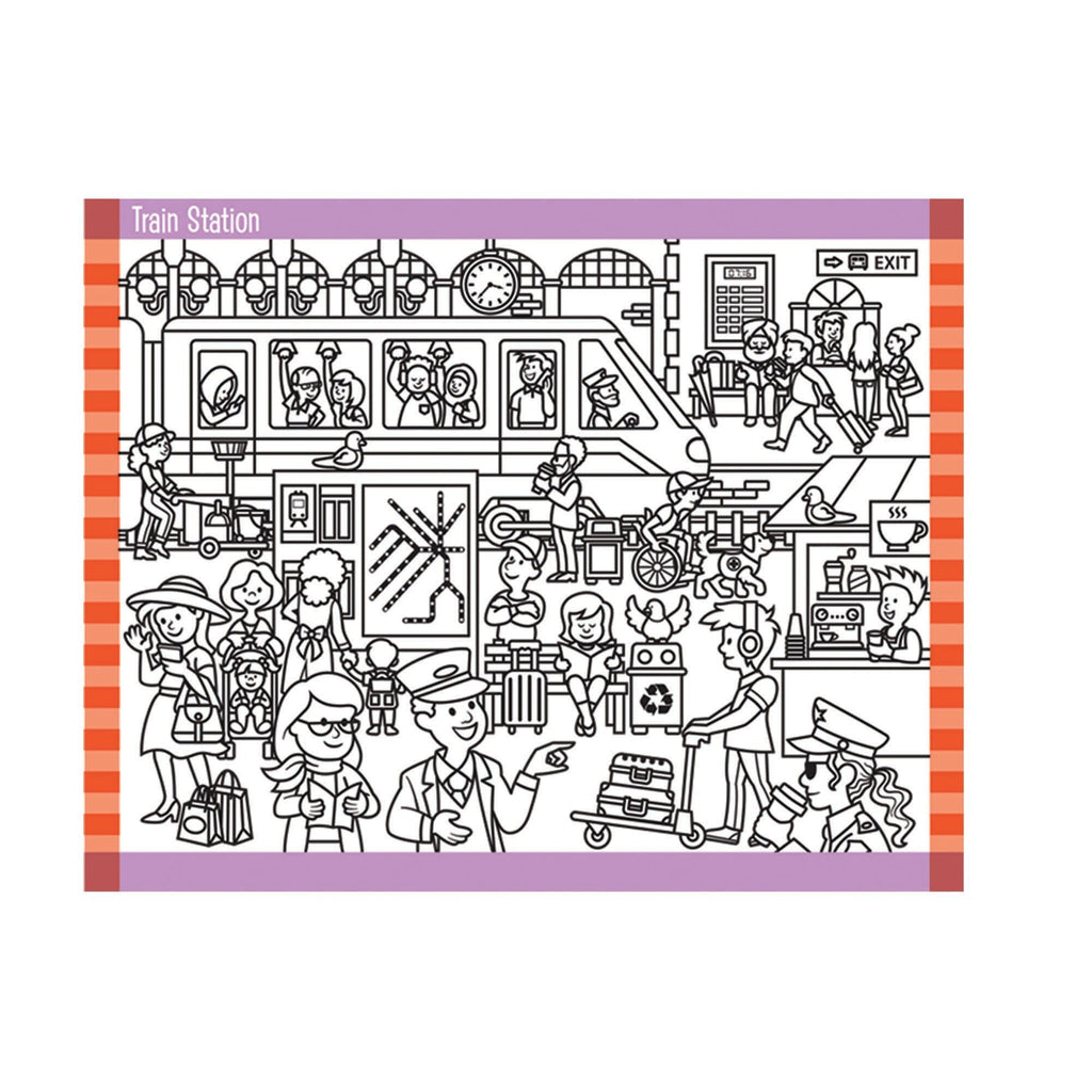 Educational Seek & Find Sticker Pad Around Town