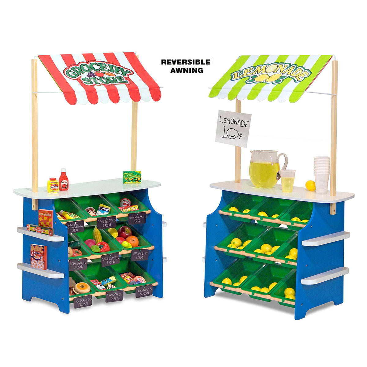 Educational Wooden Grocery Store Lemonade Stand