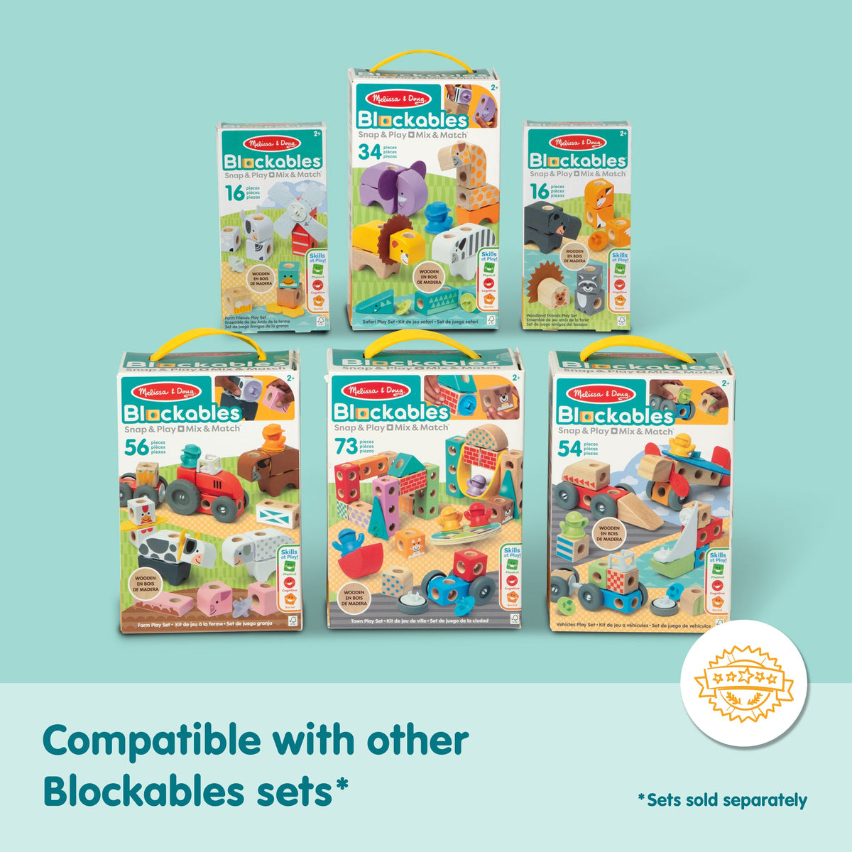 Educational Blockables All Around Town Gift Bundle
