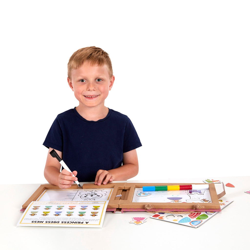 Educational Natural Play Play Draw Create Reusable Drawing & Magnet Kit Princesses
