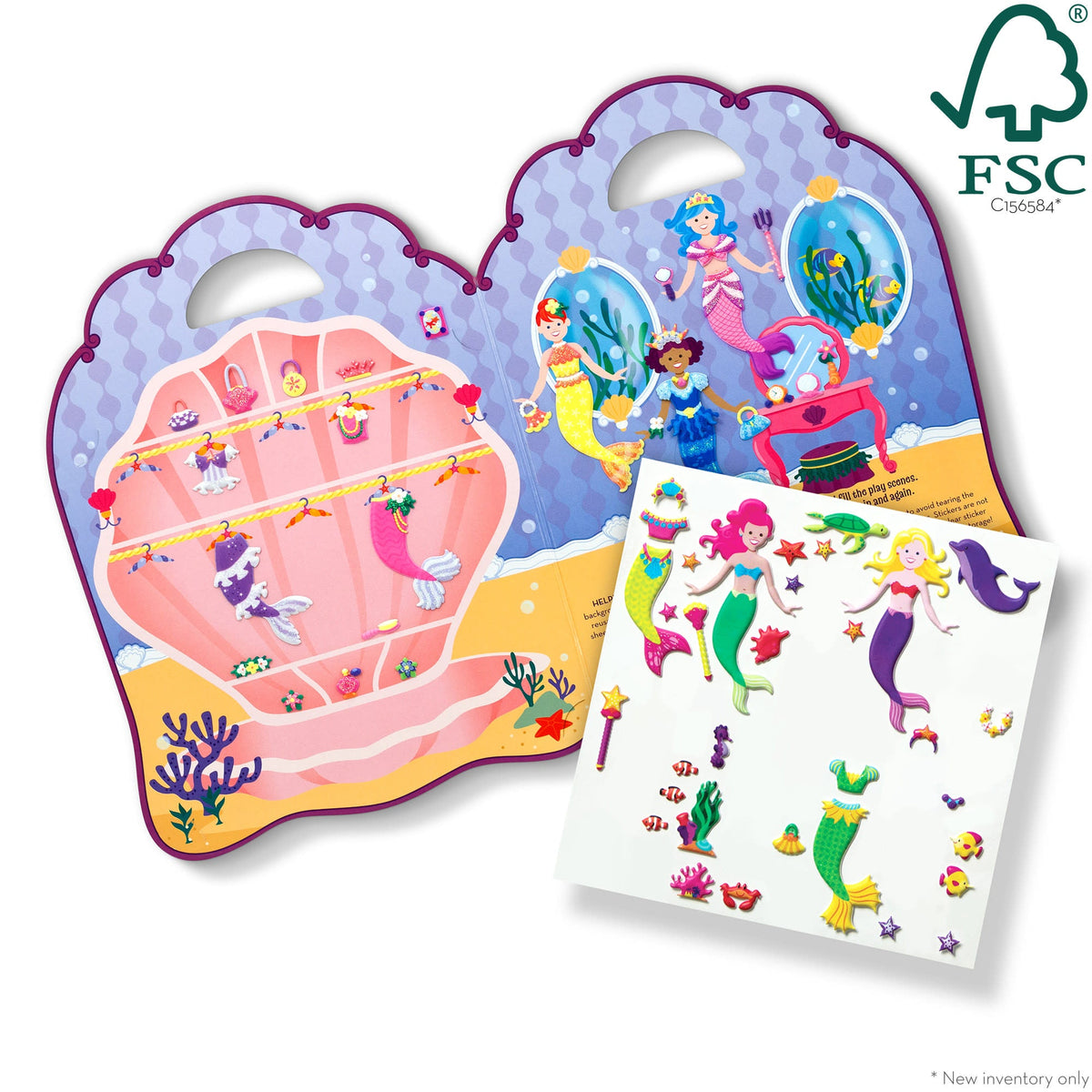Educational Puffy Sticker Play Set - Mermaid