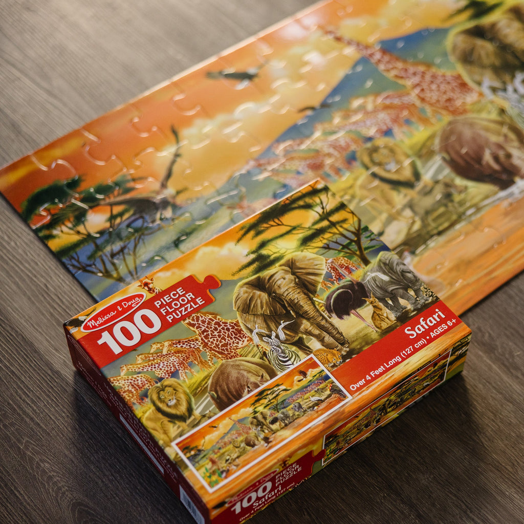 Educational Safari Floor Puzzle - 100 Pieces
