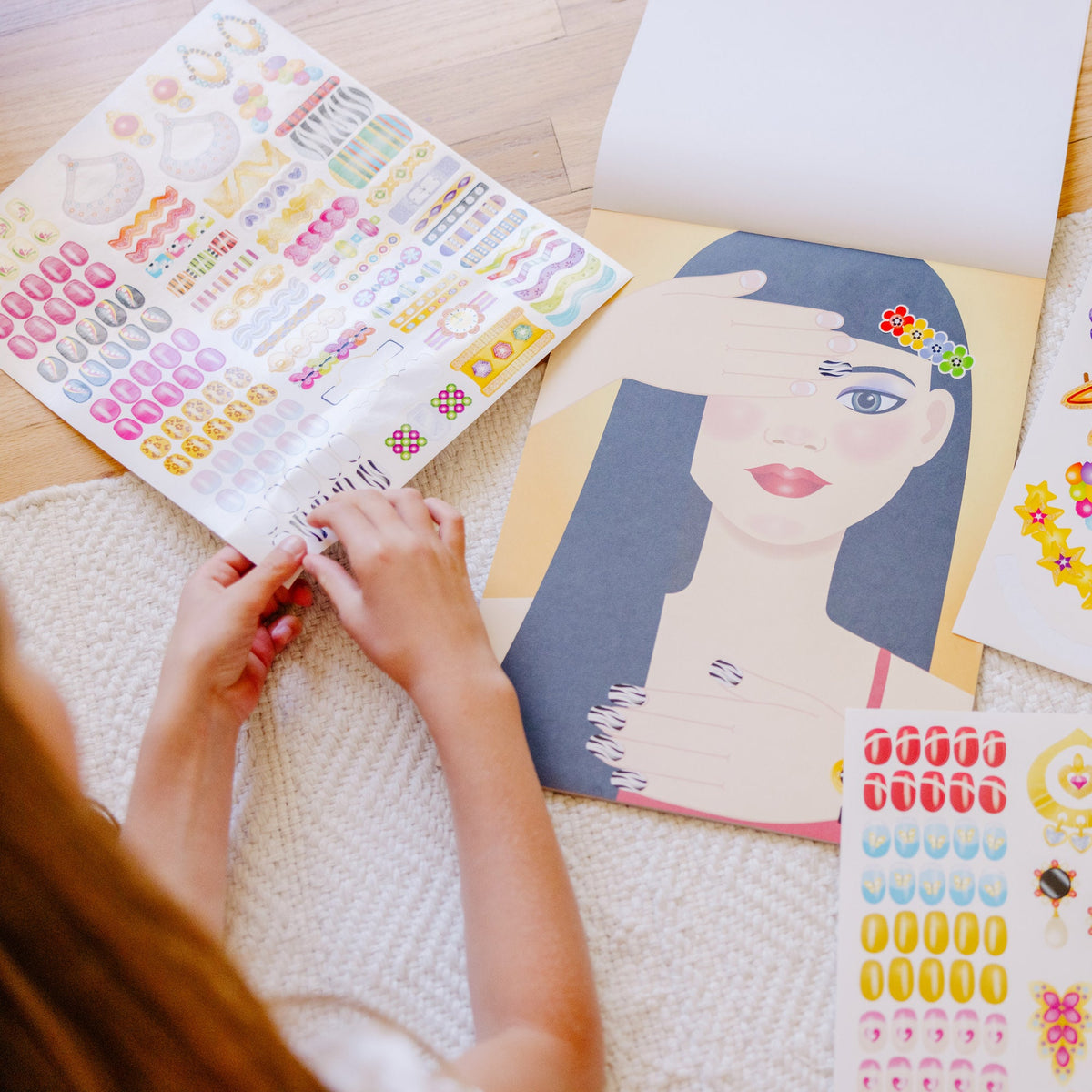Educational Sticker Pad - Jewelry & Nails Glitter Collection