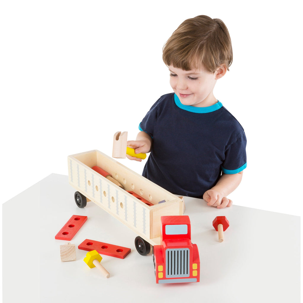 Educational Wooden Big Rig Building Set